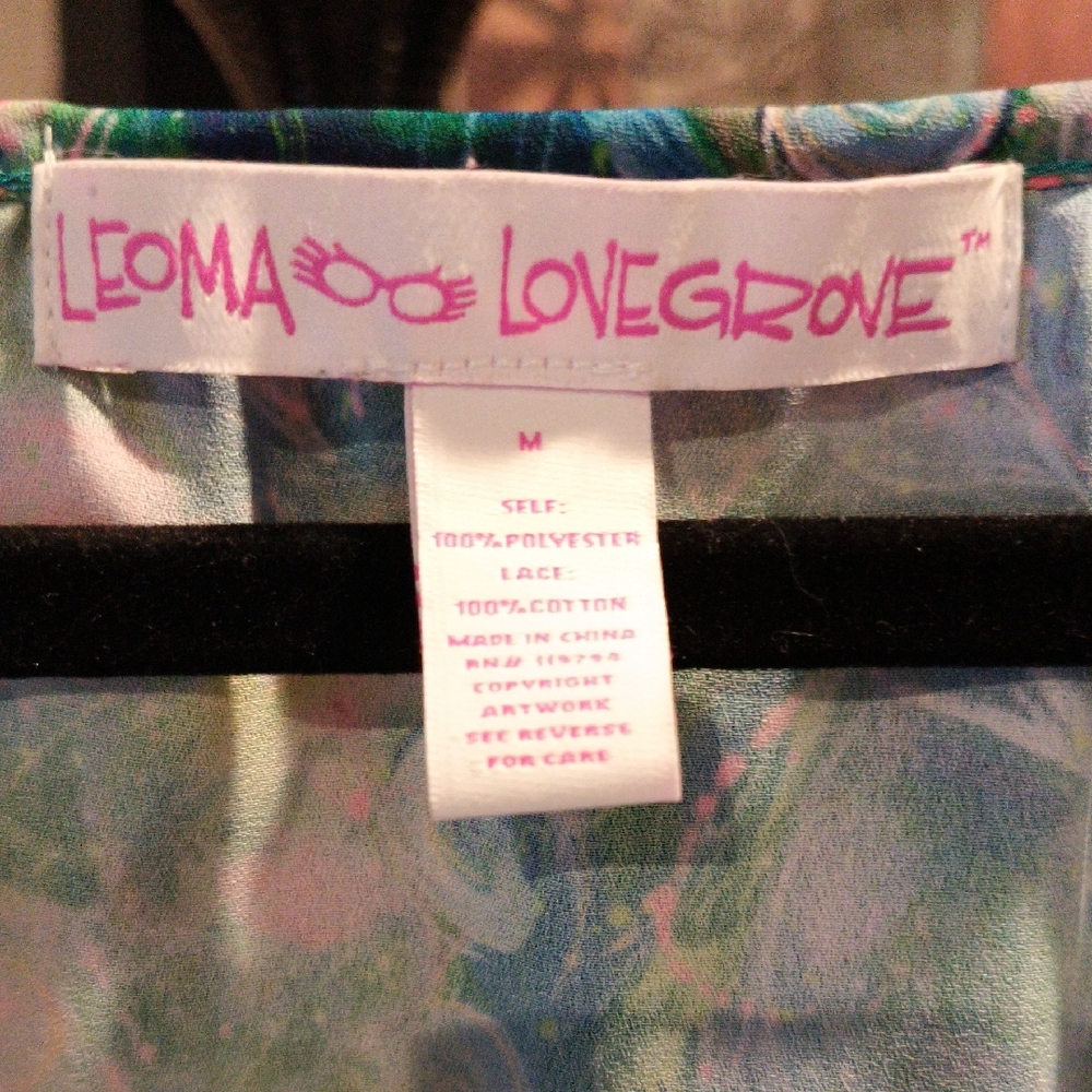 FINAL PRICE Leoma Lovegrove Blouse w Cutout Sleeves & Seahorse Design